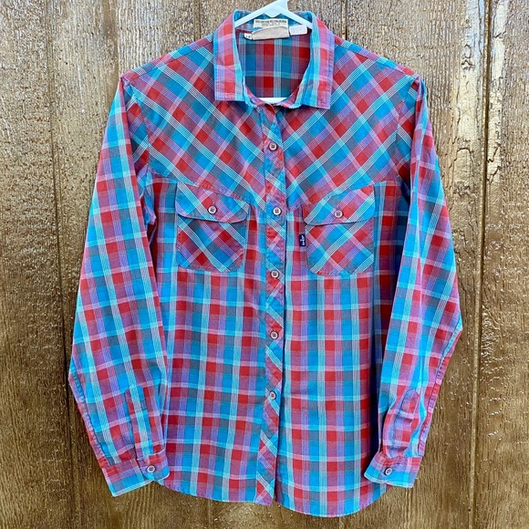 Vintage Levi’s Western Plaid Buttonup Shirt Medium - Picture 1 of 10